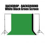 Backdrops: White Black Green